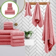 Amzcrzy Cotton Bath Towels Eight Pieces Of Velvet Square Towel Towel Bath Towel Plain Household Bath Wash Face Wipe Dry Absorbent Soft Household Set Birthday Gifts for Women Dorm Room Essentials