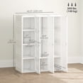 thumbnail image 3 of HOMCOM Portable Closet Wardrobe with 8 Compartments, 2 Hanging Rods, White, 3 of 10