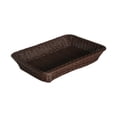 thumbnail image 2 of Dvkptbk plastic frame Imitation Rattan Woven Storage Tray Rectangular Wicker Basket for Kitchen Countertop Bathroom Organizer, 2 of 6