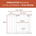 thumbnail image 2 of hauck Open N Stop Pressure Fit with 8" Extension Baby Safety Gate, 2 of 7