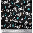thumbnail image 2 of Soimoi Cotton Cambric Fabric Leaves,Floral & Rabbit Animal Print Sewing Fabric Yard 42 Inch Wide, 2 of 3