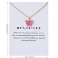 thumbnail image 3 of PVCS Doux Papillon Collier Acrylique Couleur Collier Chaîne Clavicule, 3 of 3