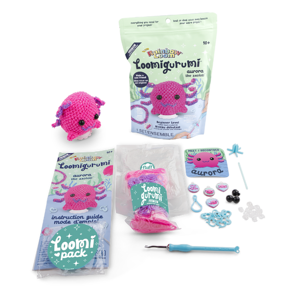 Rainbow Loom Loomigurumi Axolotyl Crochet Style Craft Kit