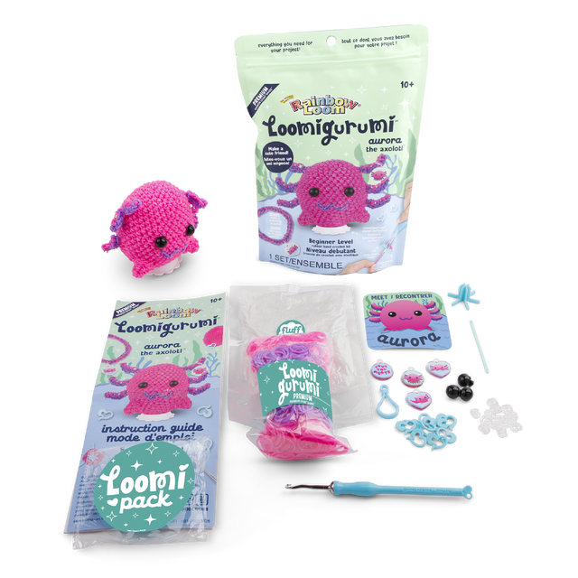 Rainbow Loom Loomigurumi Axolotyl Crochet Style Craft Kit