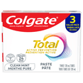 thumbnail image 1 of Colgate Total Active Prevention Clean Mint Toothpaste, Value pack, 3x120 ml, 1 of 7