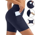 thumbnail image 2 of Plebaso Shorts de Yoga pour Femmes avec Poches Taille Haute Leggings Extensibles Shorts Unis Shorts de Course Cyclistes, 2 of 7