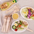 thumbnail image 3 of AMERTEER 100Pcs Wooden Disposable Forks  6.2 inch Length Compostable Biodegradable Forks  for Party Camping Picnics, 3 of 7