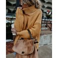thumbnail image 2 of U.Vomade Women's Turtleneck Chunky Long Sleeve Sweaters Tops Color Block Knitted Pullover Jumper, 2 of 6
