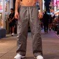 thumbnail image 1 of Ceisia Pantalon Décontracté Ample Uni pour Homme Taille Élastique à Cordon de Serrage Sport Cadeau Travail, 1 of 9