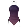 thumbnail image 4 of FhsagQ Ensembles de Maillots de Bain pour Femmes Robe de Nuit Maillots de Bain pour Femmes Tankini 2 Pcs Maillot de Bain Normal Dos Nu 2 Pcs Imprimé Réglable Couleur Imprimée Rembourré à Bretelles Maillots de Bain Vacances Tenue de Plage TTG, 4 of 4