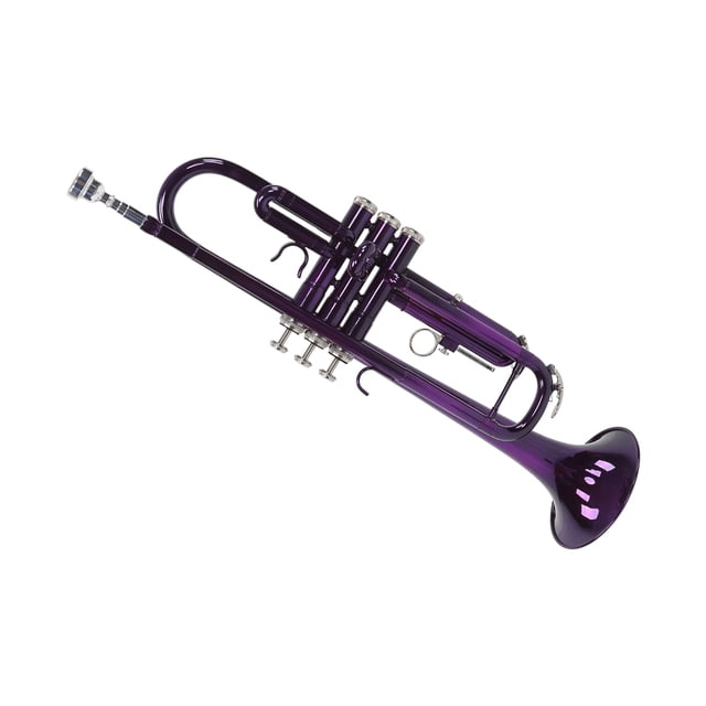 B Flat Trumpets, Detachable Mouthpiece Trumpet Set Replacement Durable For Music Learning Purple,Black