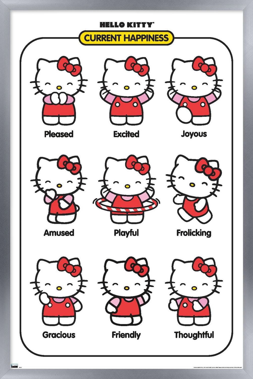 Hello Kitty - Current Happiness Wall Poster, 22.375" x 34"
