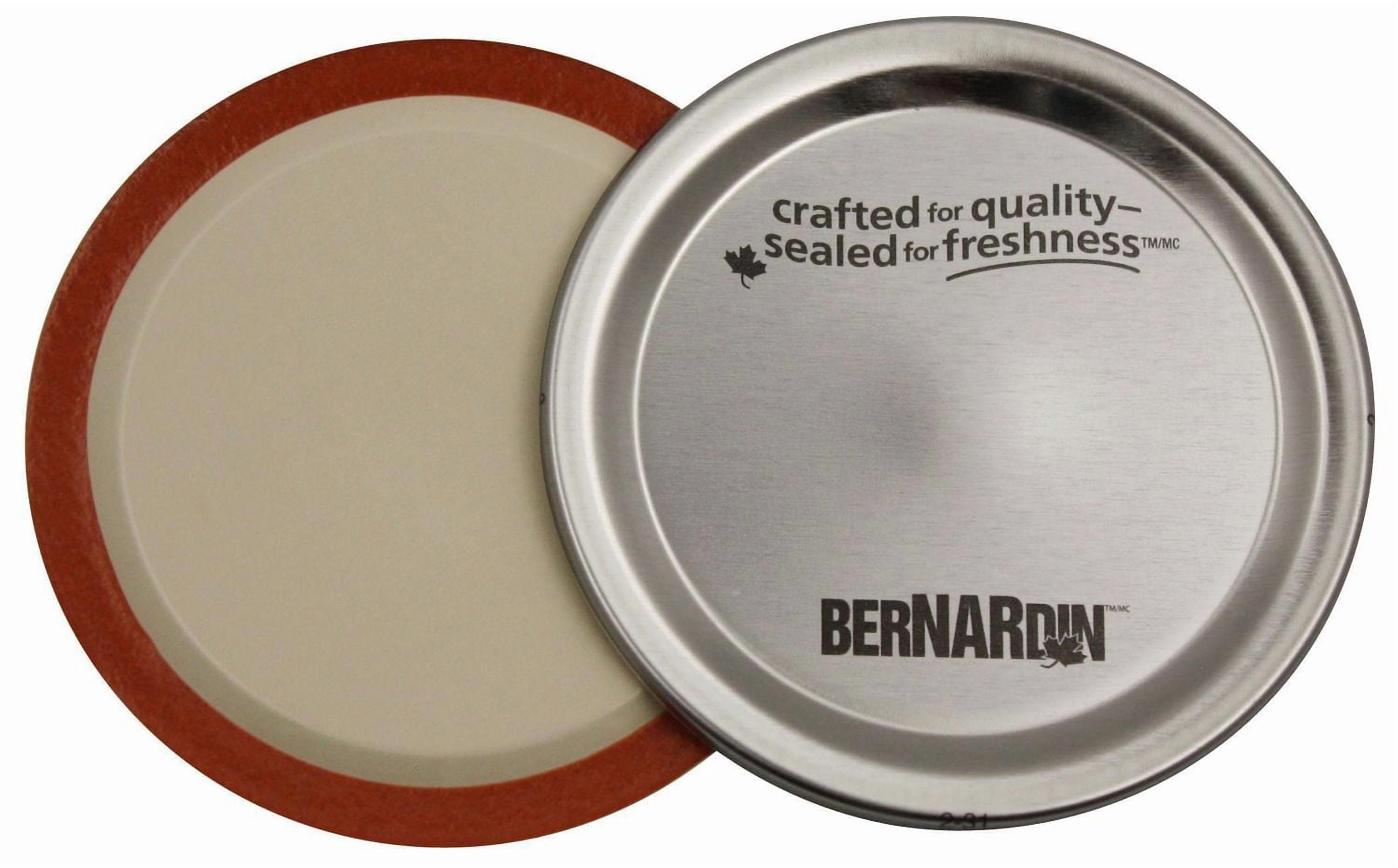 Bernardin Mason Jar Lids, Regular Mouth, 12 Count