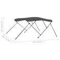 thumbnail image 4 of vidaXL Bimini 3 Arcs Anthracite 183x180x137 cm, 4 of 5