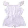 thumbnail image 2 of Toddler Baby Girls Fly Sleeve Ruffled Waistband Romper Outfits, 2 of 4