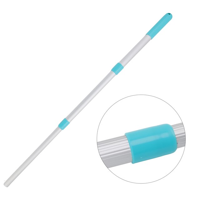 Pool Cleaning Net Handle, Wide Appplicable High Toughness Pool Skimmer Rod Glossy 22mm Outer Diameter 3 Sections Telescopic For Pond Cleaning