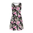 thumbnail image 4 of Ovzne Robes pour Femmes 2025 Robe pour Femme Femmes Décontractée Ample Été Robe Imprimée Sans Manches Col en V Haut/chemise Ensemble Robe d'Été Imprimée Liquidation, 4 of 7