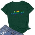 thumbnail image 1 of RKSTN T-Shirts Fierté Femmes T-Shirts Graphiques Arcs-en-Ciel T-Shirts LGBT T-Shirts Décontractés Col Rond Manches Courtes Hauts, 1 of 3