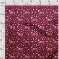 thumbnail image 2 of oneOone Georgette Viscose Maroon Fabric Skull Sewing Craft Projects Fabric Prints By Yard 42 Inch Wide, 2 of 4