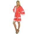 thumbnail image 3 of Bimba Robe Courte en Satin pour Femme pour la Préparation, Kimono de Demoiselle d'Honneur, Cache-Maillot à Manches, 3 of 6