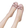 thumbnail image 2 of Chaussures pour Femmes Chaussures Chaussures de Travail Femmes Mode Décontractée Bout Rond Nœud Papillon Peu Profond à Enfiler Plates Chaussures de Travail, 2 of 8