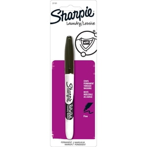 Sharpie Rub-A-Dub Permanent Marqueur de blanchisserie Fine Noir - Boîte de 1