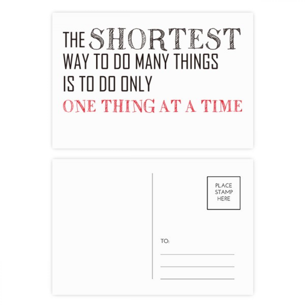 quote do thing a time is the shortcut postcard set birthday mailing thanks greeting card