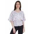 thumbnail image 1 of Moomaya Hauts Chauve-Souris Imprimés pour Femmes Col en V Blouse d'Été Décontractée Tunique Mode, 1 of 7