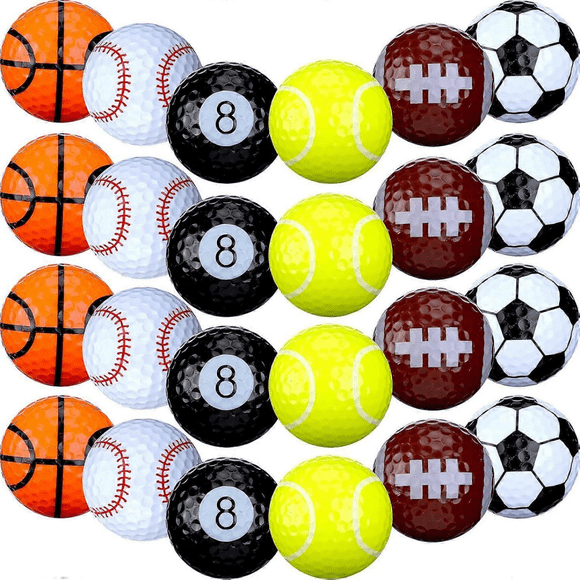 24 Pcs Funny Golf Balls Bulk Assorted Golf Balls Fun Golf Gifts for All Golfers