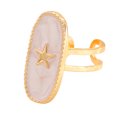 thumbnail image 2 of Finger Ring Oval Design Adjustable Opening Enamel Process Women Ring Multi-Symbol Design Hearts Stars Moons Pattern Finger Band, 2 of 8
