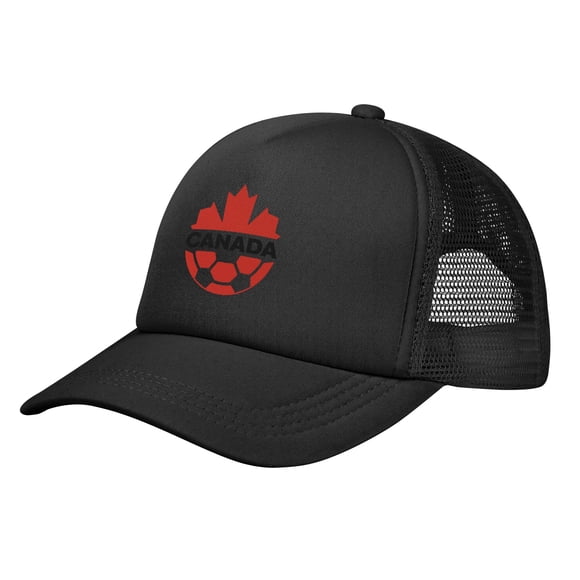 Casquette de Soccer Nationale pour Hommes du Canada, Casquette de Baseball, Casquette Délavée à Contraste, Casquette Camionneur en Maille de Baseball pour Voyage et Plein Air