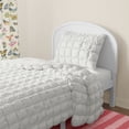 thumbnail image 2 of Mainstays Kids Microfiber White Solid Puffy Comforter Set, Twin, 2 Pieces, 2 of 7