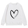thumbnail image 4 of PMVFHDE Chandail pour Filles Chandail à Capuchon pour Fille Manches Longues Doux Chandail Graphique Hoody Enfants Mignons Chandails à Enfiler Haut Vêtements pour Filles Blanc, 3-4 Ans, 4 of 4