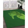 thumbnail image 3 of Ahgly Tapis d'Intérieur Lavable en Machine Carré Vert Émeraude Profond, 6 Pieds Carré, 3 of 7