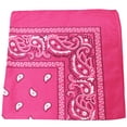 thumbnail image 1 of Mechaly Paisley 100% Cotton Bandanas (Hot Pink), 1 of 2