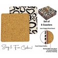 thumbnail image 4 of Inkdotpot Set of 6 Drink Coasters DecorativeNon,SlipCork Base4-inch Square PrintedCoastersEasy Clean- Animal Skin, 4 of 8