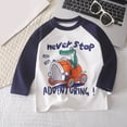 thumbnail image 2 of Curenmufel Chandail de Compression pour Garçons T-Shirt à Manches Longues pour Garçons T-Shirt Décontracté d'Hiver Col Rond Basique Actif Hauts Tee Tunique Chandails Taille 3T 4T (Bleu Foncé,3-4 Ans), 2 of 3