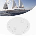 thumbnail image 3 of Couvercle d'Inspection de Pont, Akozon Plaque Ronde de Pont 4 Pouces Blanche Couvercle de Trappe d'Inspection de Bateau pour Accessoire de Bateau, 3 of 8
