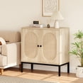 thumbnail image 3 of Alician Buffet, Armoire de Rangement en Rotin avec Portes et Tablettes, Buffet d'Appoint, Meuble Console en Bois avec Rangement, Armoire d'Entrée, 3 of 9