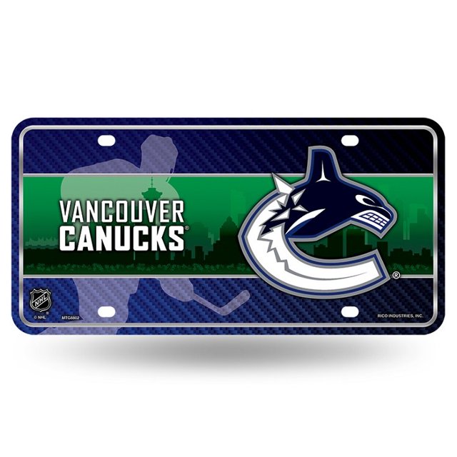 Vancouver Canucks Metal License Plate