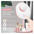 thumbnail image 1 of Miroir de Maquillage à DEL avec Lumière, Miroir pour le Visage avec Rangement, Miroir de Coiffeuse de Bureau Rotatif avec Lumière, Variateur Réglable, Miroir Cosmétique USB, Utilisation Grand, 1 of 7