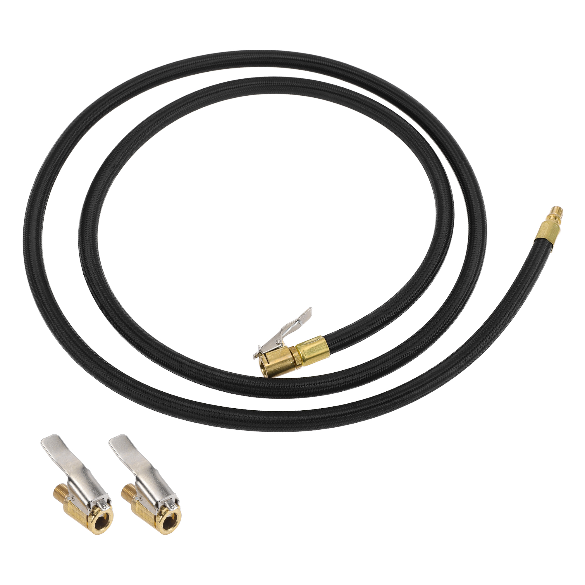 1 Set 62.99inch Tire Inflator Extension Tube Undeflatable 0.305inx32TPI for Car Motorcycle Bicycle