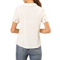 thumbnail image 3 of INSPIRE CHIC Chemise Douce pour Femme Vintage à Col Poupée Mignon Boutonnée TP Blanc, 3 of 8