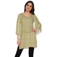 thumbnail image 1 of Moomaya Kurtis Courtes en Poly-Crêpe pour Femmes, Robe à Manches Kimono Imprimée, Haut Indien, 1 of 5