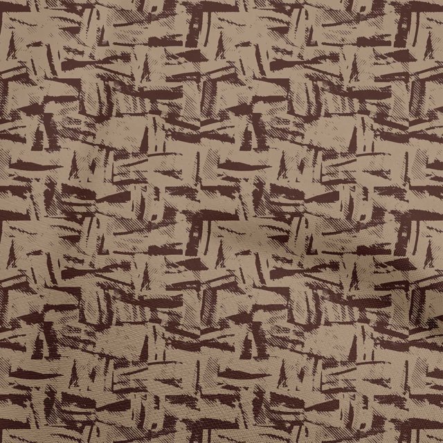 oneOone Cotton Silk Brown Fabric Abstract Sewing Craft Projects Fabric Prints By Yard 42 Inch Wide