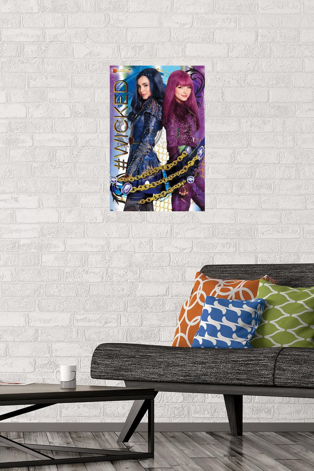 Disney Descendants 2 - Wicked Wall Poster, 14.725" x 22.375" Framed