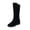 Noir, variante sur Liquidation d'Économies d'Hiver! PEZHADA Bottes Mi-Mollet pour Femmes,Bottes pour Femmes,Bottes Rondes à Talon Bas en Suède Rétro Uni Chaud pour Femmes Chaussures Noir