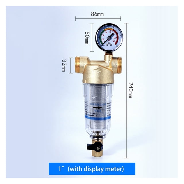 40m High-efficiency Filtration Pre-filter Tap Water Household Whole House Central 3T Large Flow Pipe Backwashing Brass Filter
