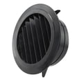 thumbnail image 1 of Black Abs Round Ventilation Hose Diffuser Grille Cover Wall Ceiling Mounting 150Mm, 1 of 9
