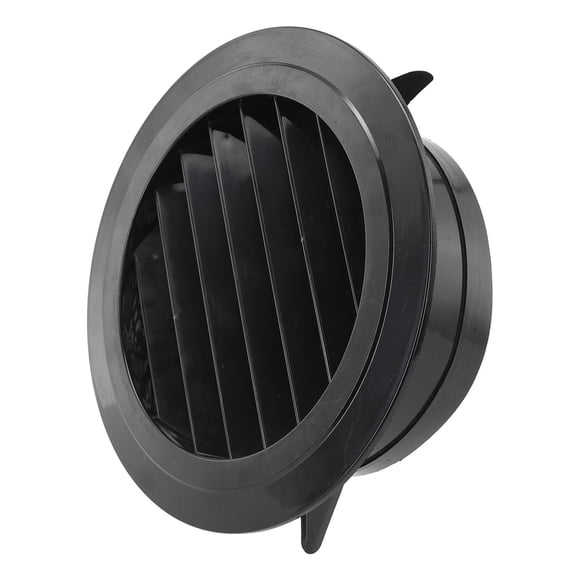Black Abs Round Ventilation Hose Diffuser Grille Cover Wall Ceiling Mounting 150Mm